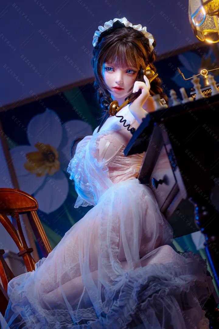 149cm (4ft11) C CUP Movable jaw Silicone Head + TPE Body Hybrid Sex Doll Convallaria, Head Linlan